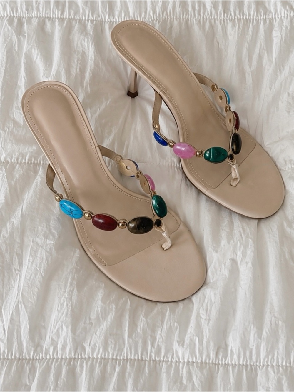 Asos Gemstone Thong Kitten Heels